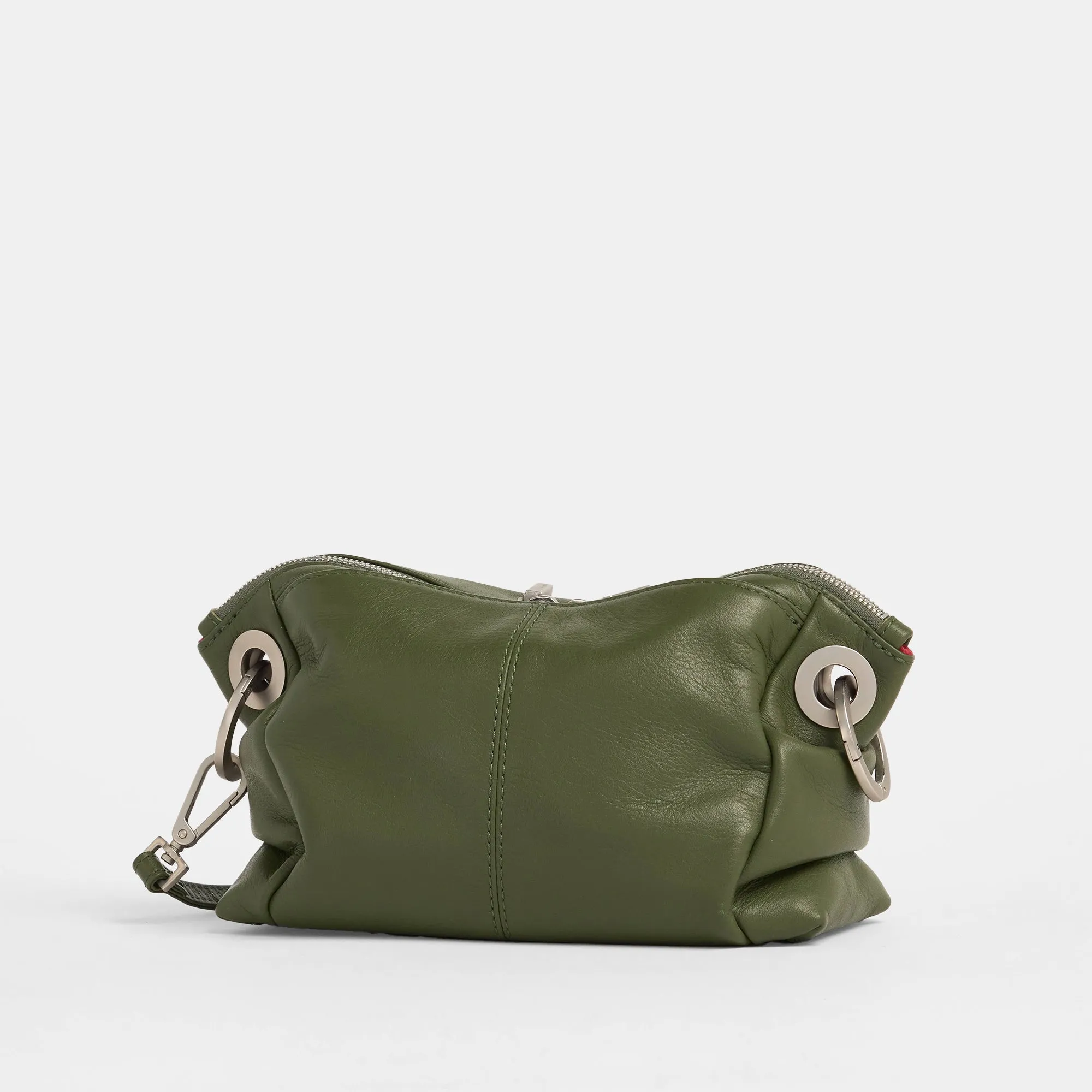 Daniel Crossbody Clutch | Landscape Green/Brushed Silver | Sml