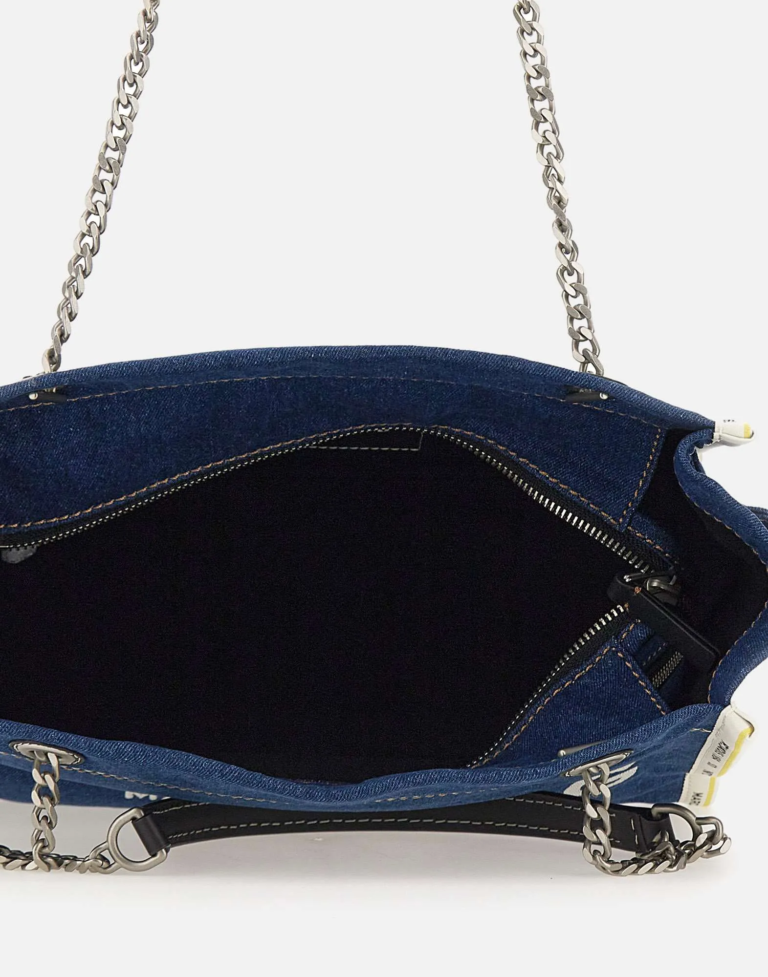 Denim Chain Medium Tote Bag