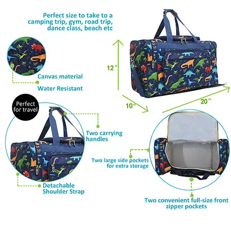 Dino World Print NGIL Canvas 20" Duffle Bag