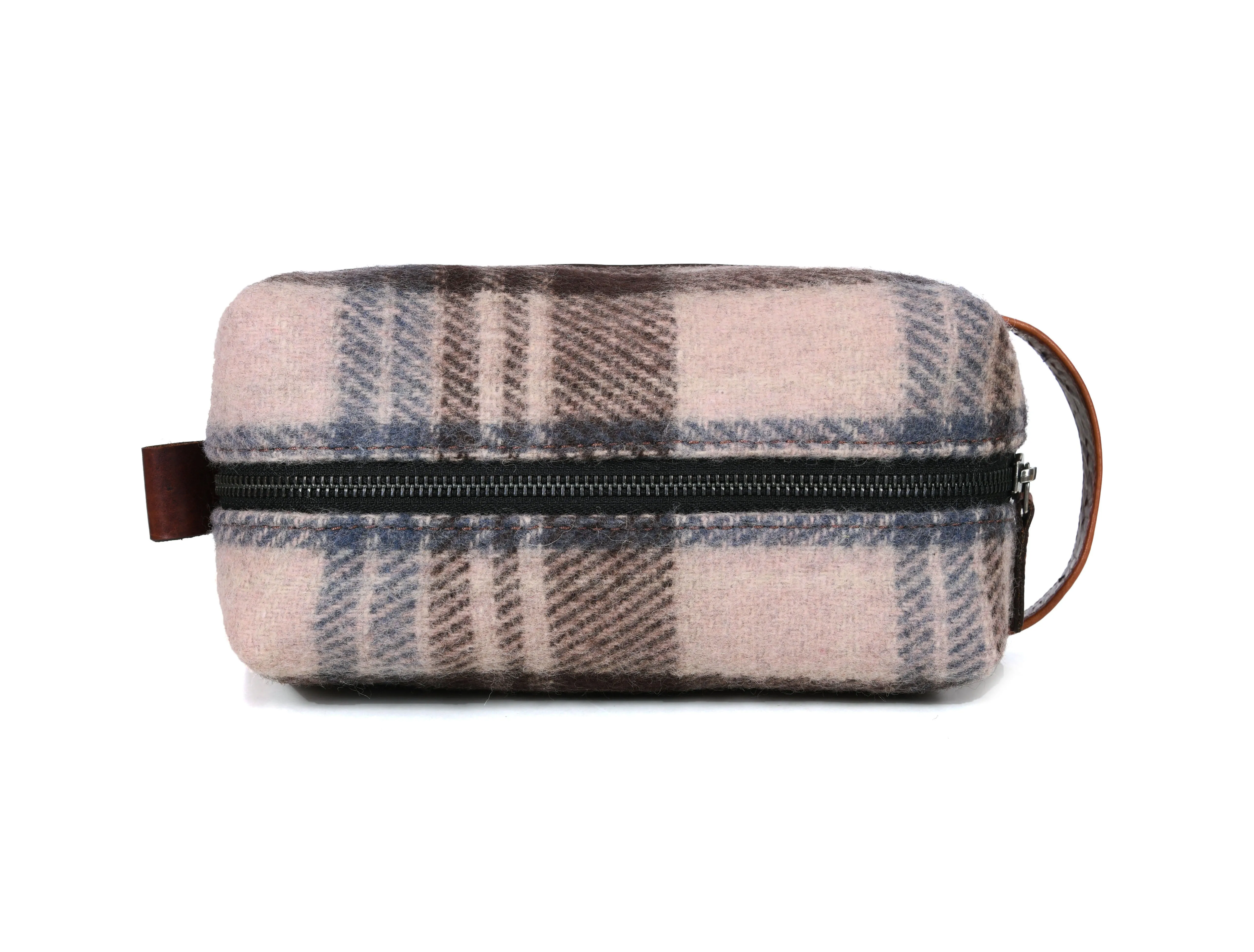 Dorval Leather Tweed Toiletry Bag - ( WB-33)