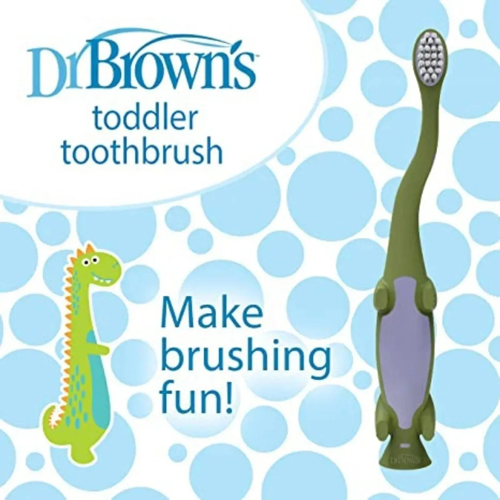 Dr. Brown's Toddler Toothbrush Dinosaur 1-4 years