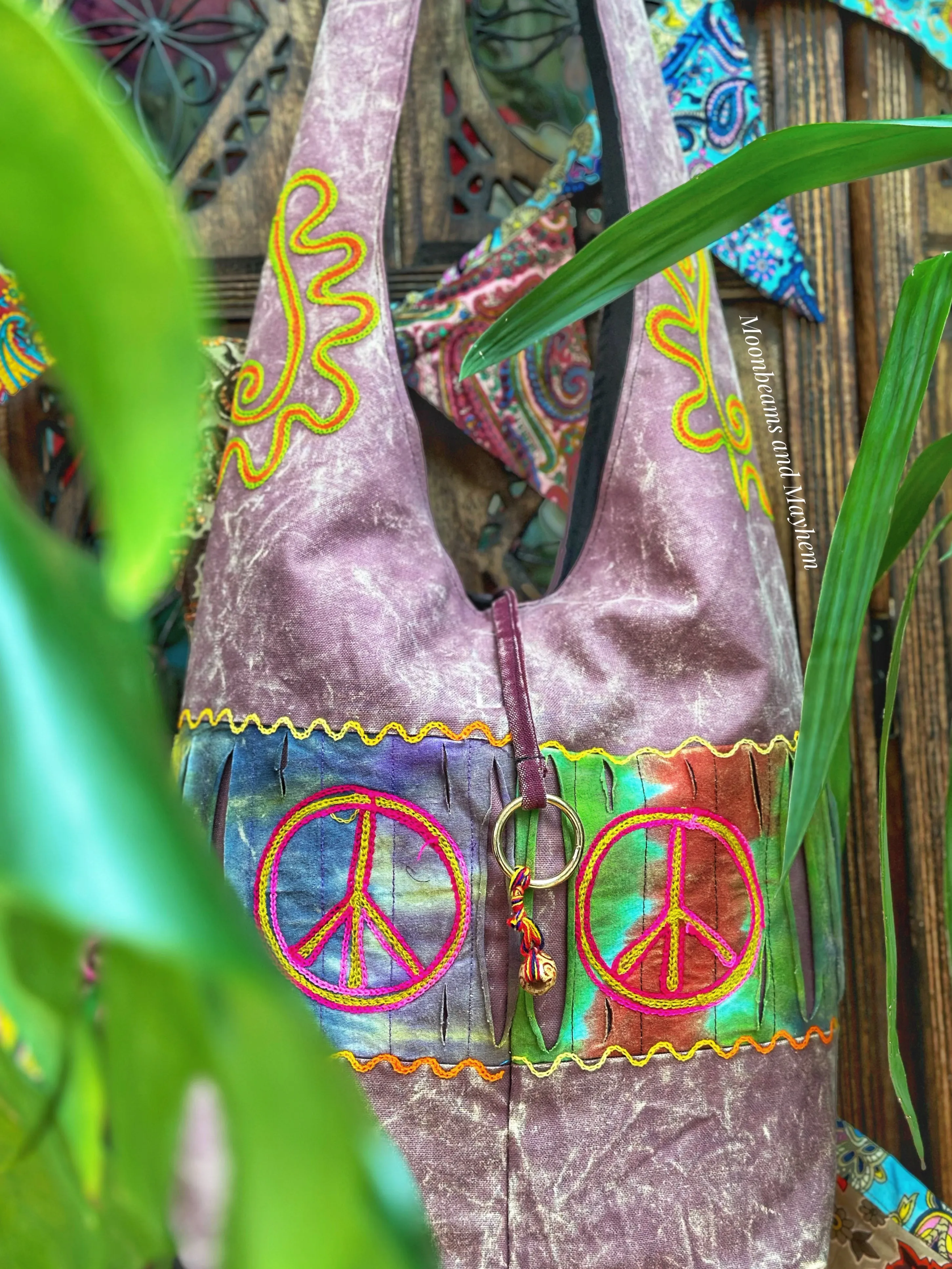 DUSKY ROSE HIPPIE PEACE TOTE / BAG