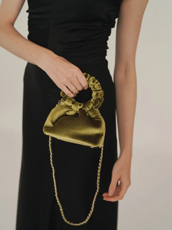 Emerald Velvet Cloud Bag(Final Sale)