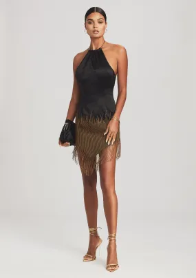 Eos Embellished Fringe Dress