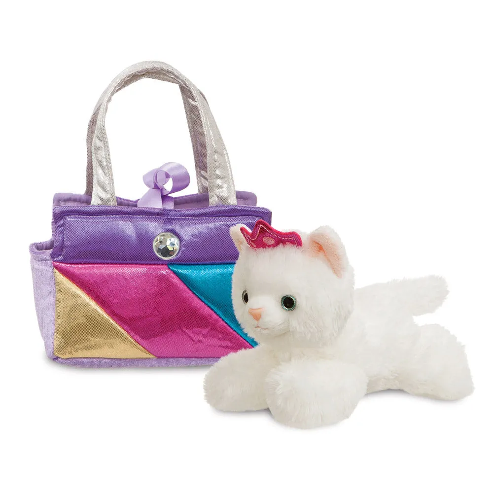 Fancy Pal Cat in Rainbow Handbag Soft Toy