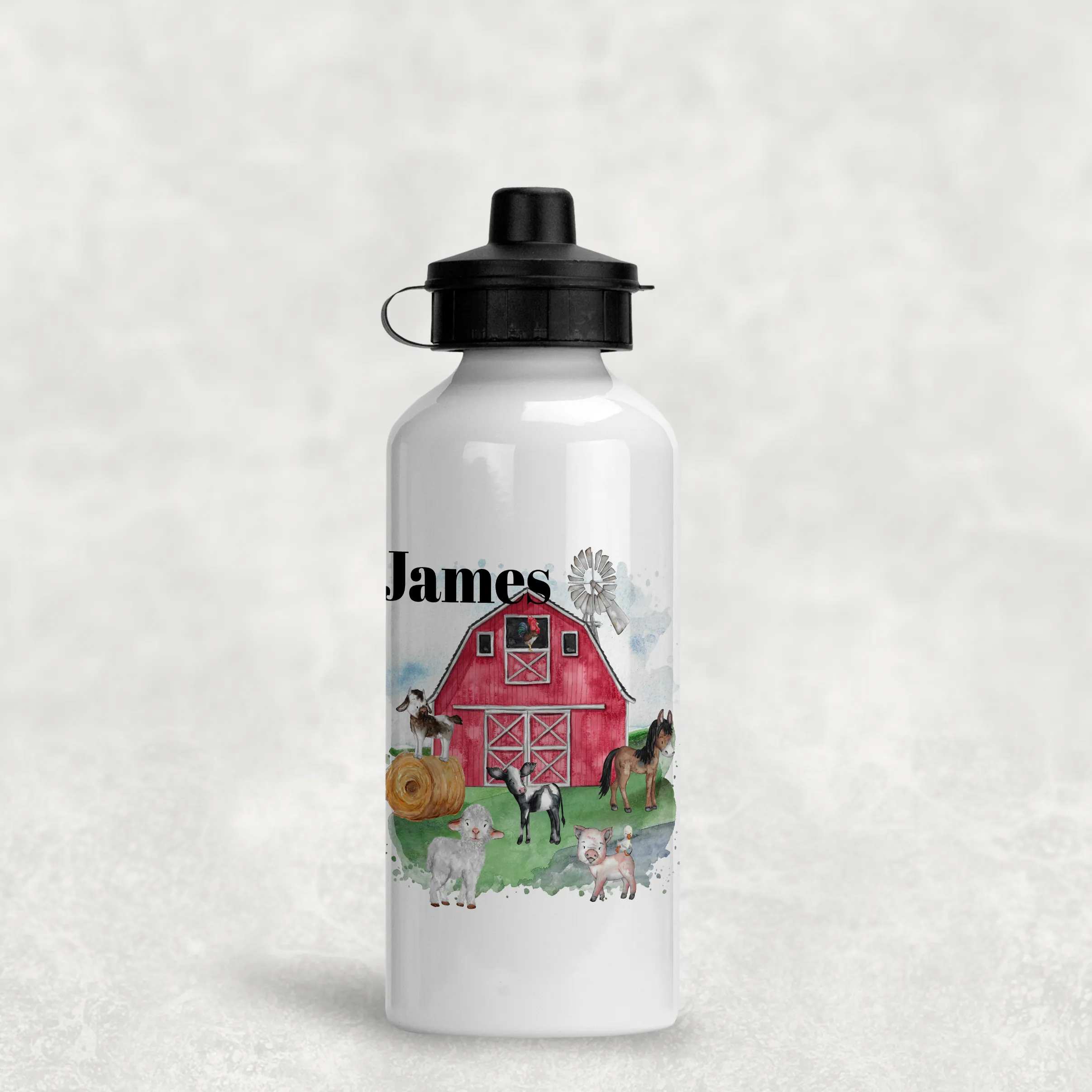 Farm Animals Personalised Water Bottle - 400/600ml