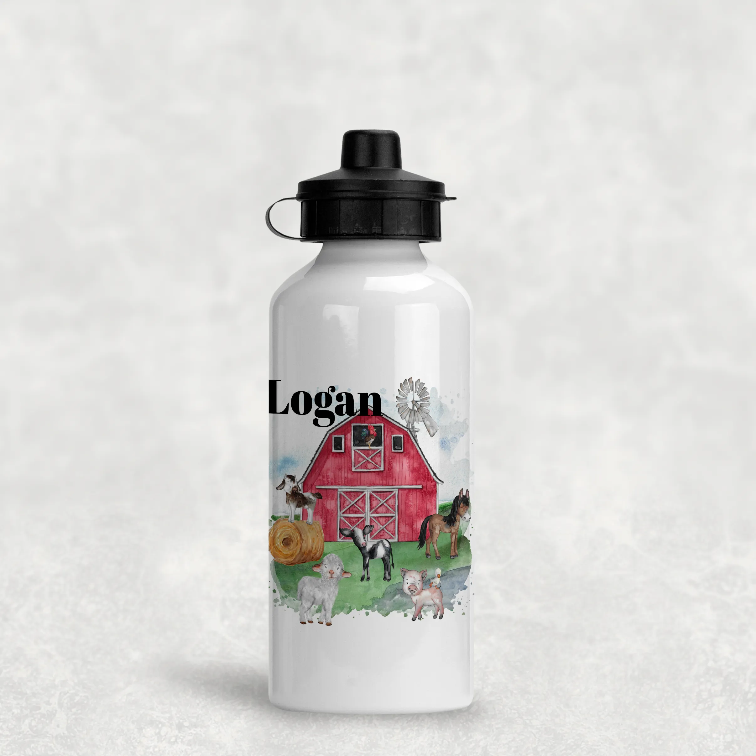 Farm Animals Personalised Water Bottle - 400/600ml