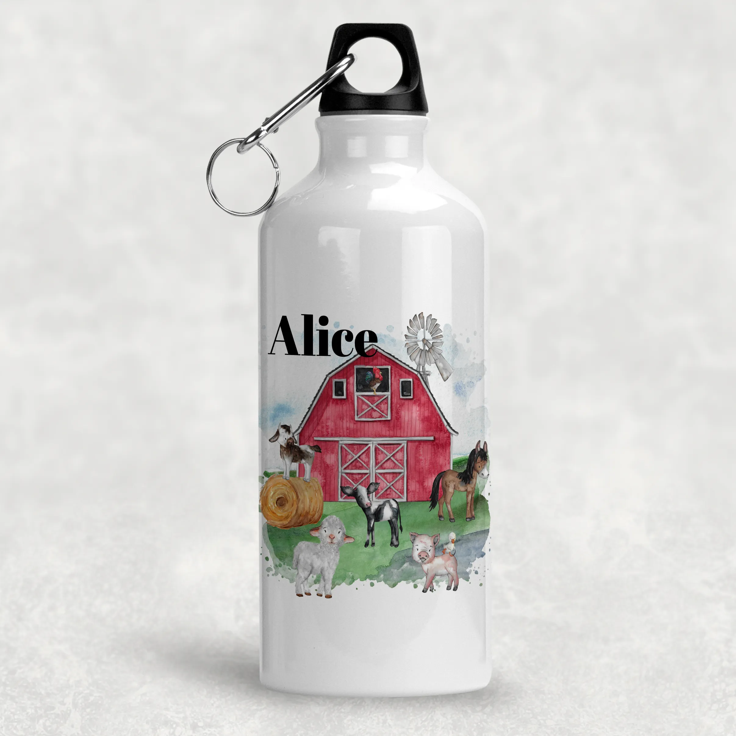 Farm Animals Personalised Water Bottle - 400/600ml