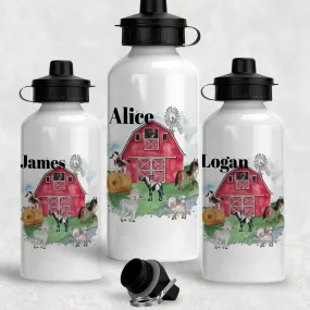 Farm Animals Personalised Water Bottle - 400/600ml