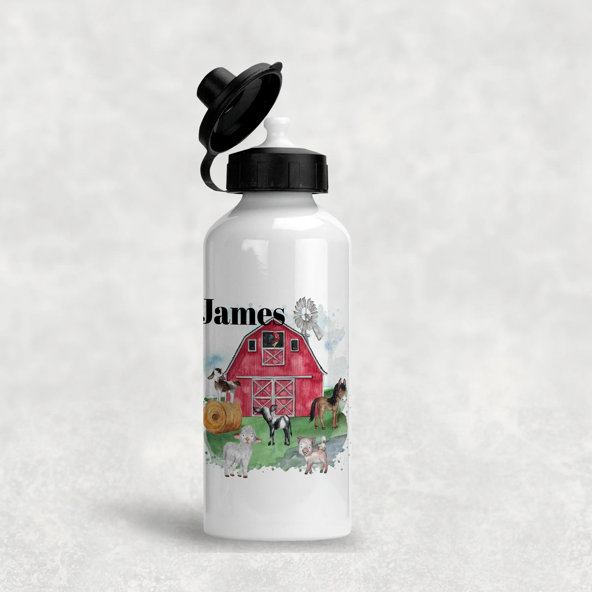 Farm Animals Personalised Water Bottle - 400/600ml