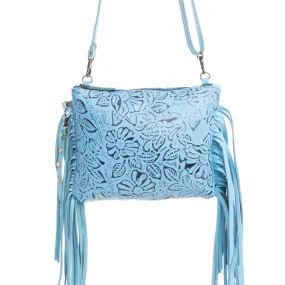 Fennington Leather Bag in Sky Blue