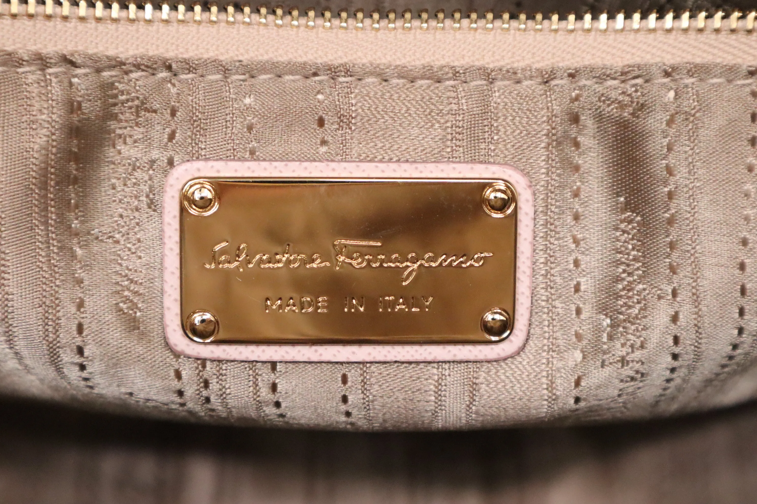 Ferragamo Darina Handbag in Pink Saffiano Leather