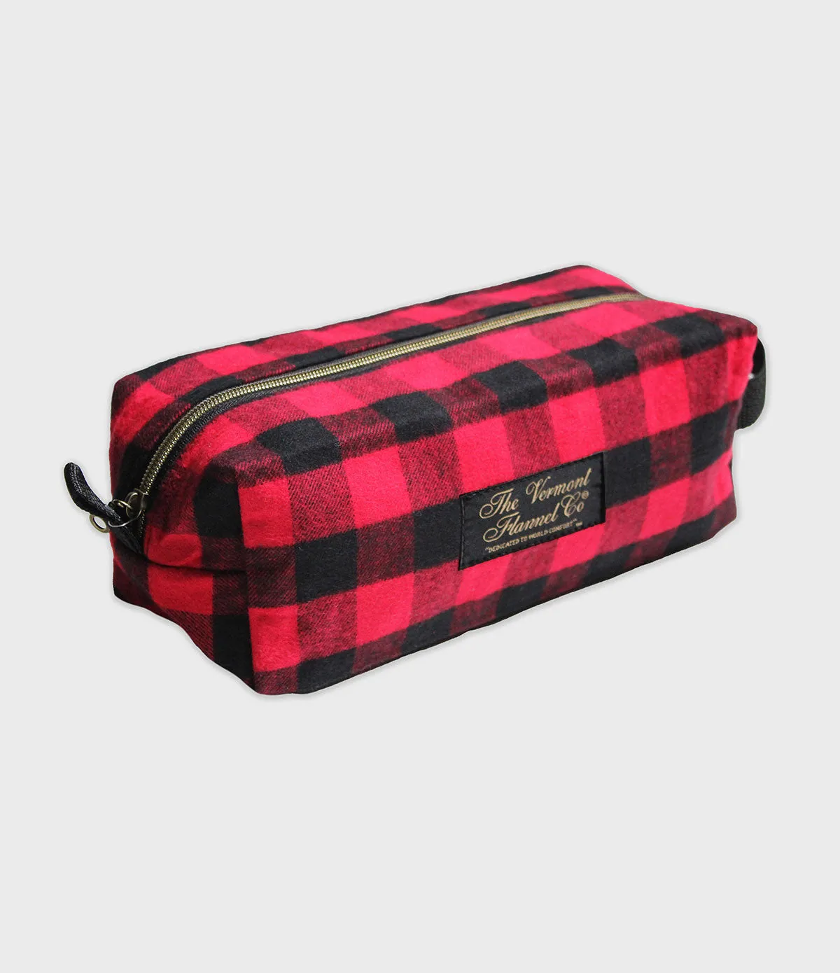 Flannel Toiletry Bag - Red Buffalo