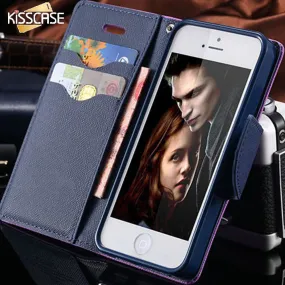 For iPhone 4 Cases 4S 4G Case For iPhone 7 6 6S Plus 5 5S SE 5C Leather Cases For Apple iPhone 4 4S Case Card Holder Wallet Bags