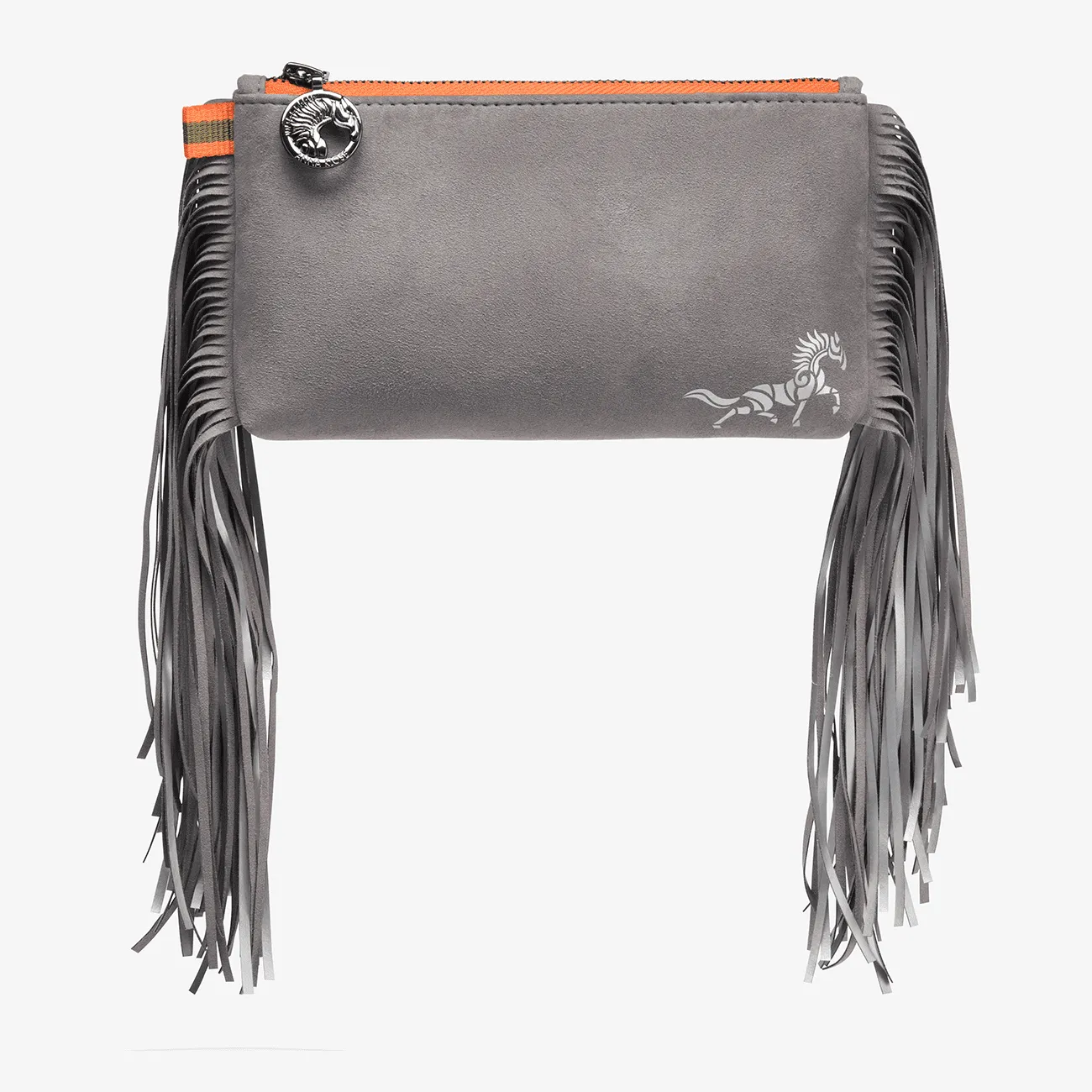 Fringe Beltbag "Koala Grey" with silver print