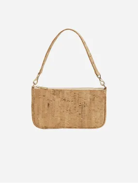 Gaia Vegan Cork Shoulder Bag | Gold Speckled