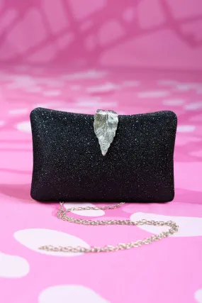 Glitter Glam Clutch - Black