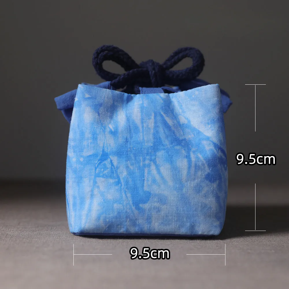 Gohobi Dyed Fabric Teaware Storage Travel Bag