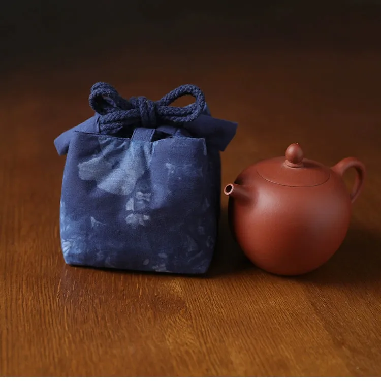 Gohobi Dyed Fabric Teaware Storage Travel Bag