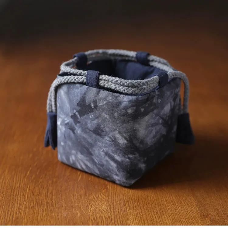 Gohobi Dyed Fabric Teaware Storage Travel Bag