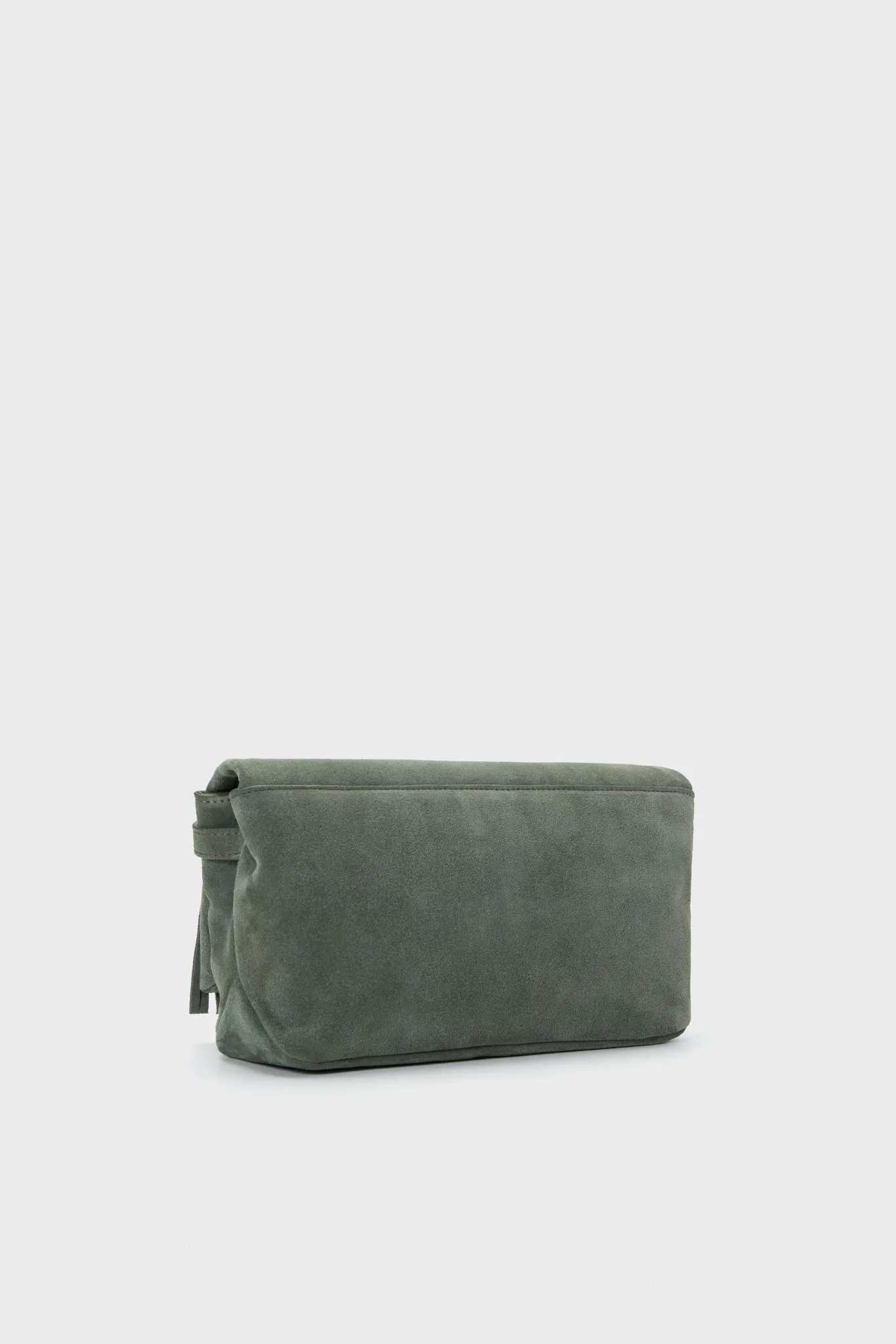 Green Suede Miller Clutch