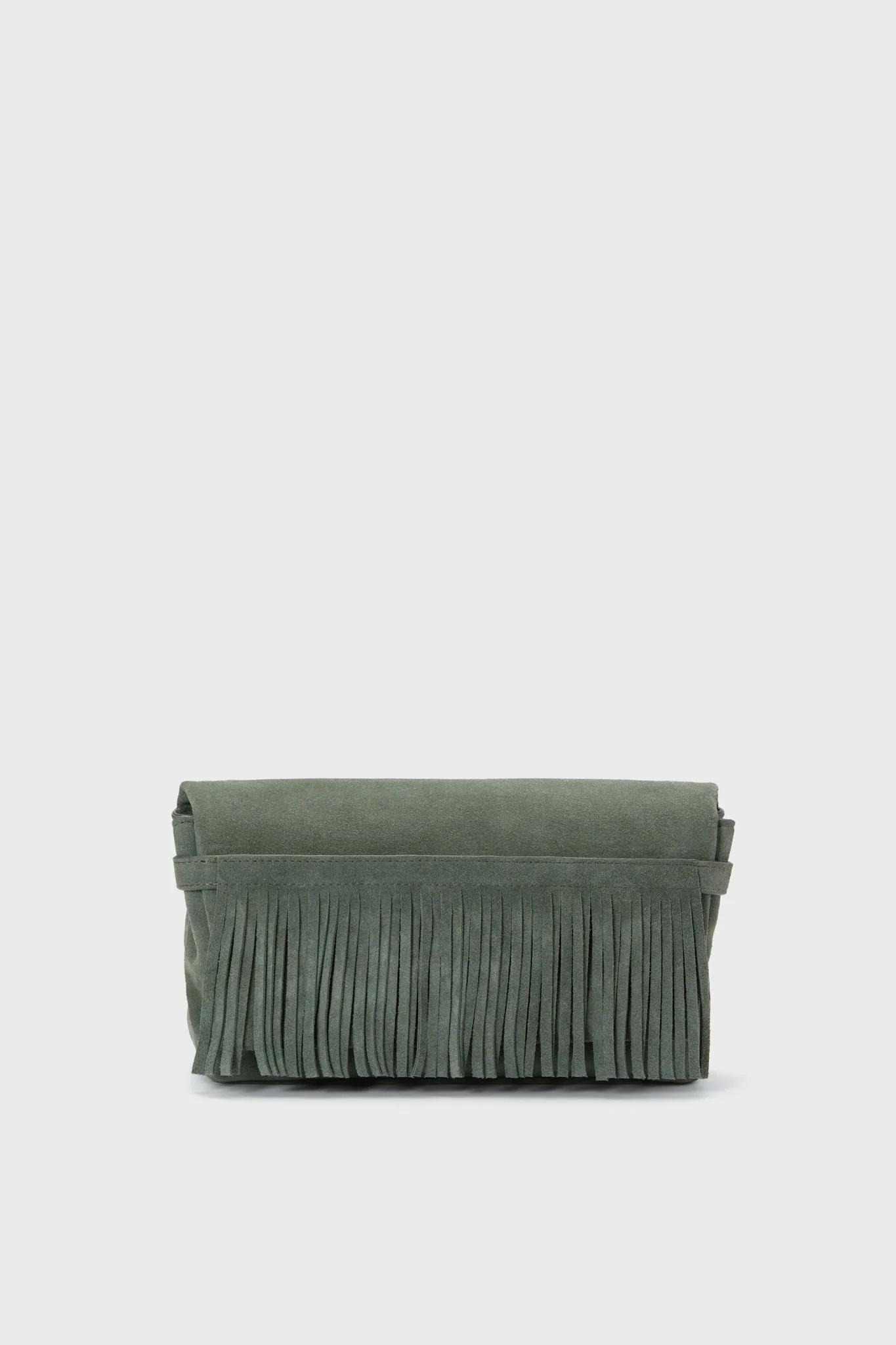 Green Suede Miller Clutch