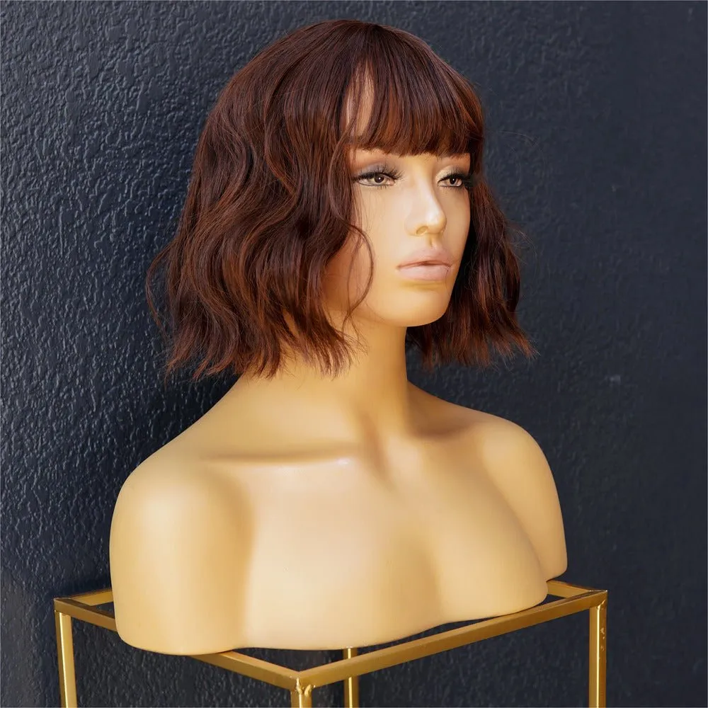 HARLOW Brown Bob Fringe Wig