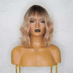 HAYLEY Caramel Ombre Bob Fringe Wig