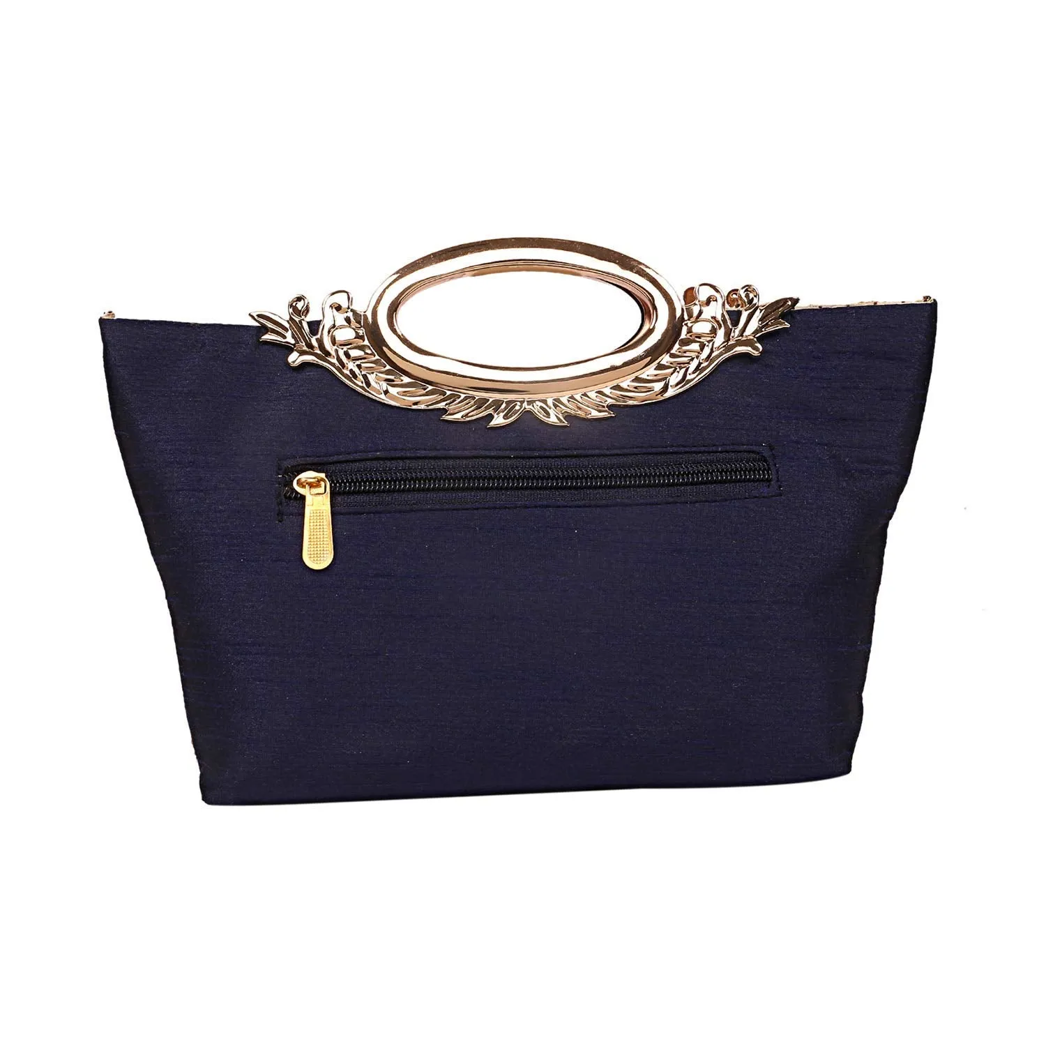 Heart Home Silk Clutch Ladies Handbag (Blue) - CTHH11268