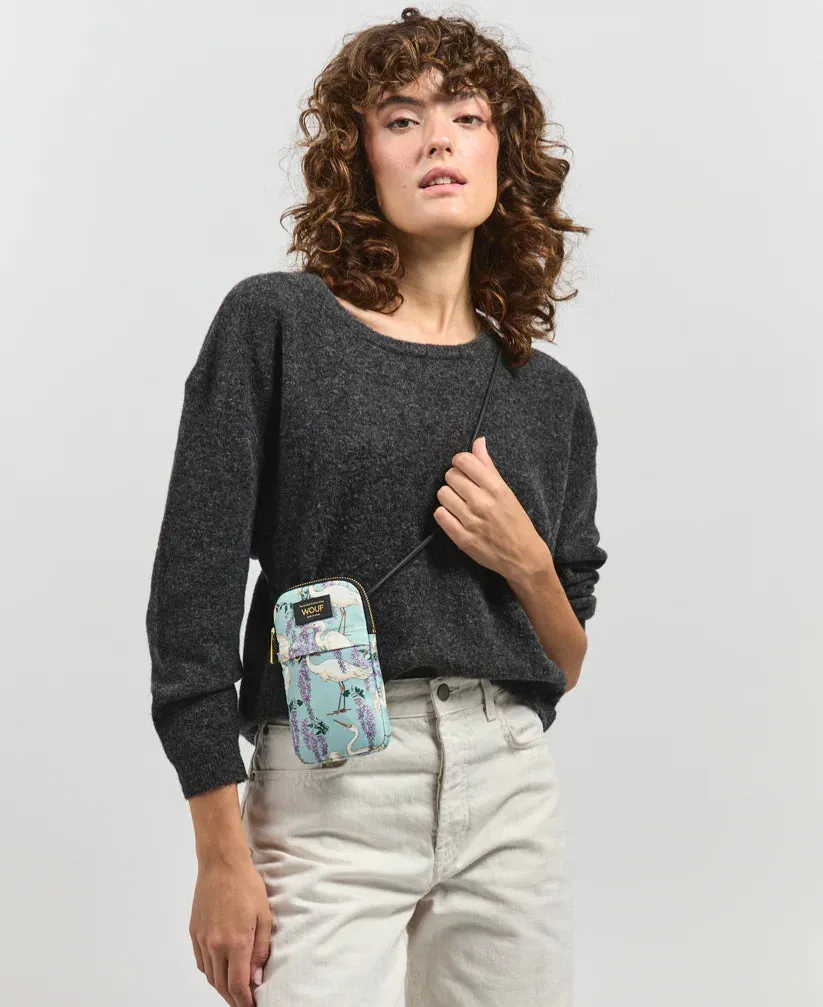 Heron Crossbody Phone Bag