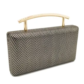 Herringbone Pattern Evening & Day Clutches Handbag