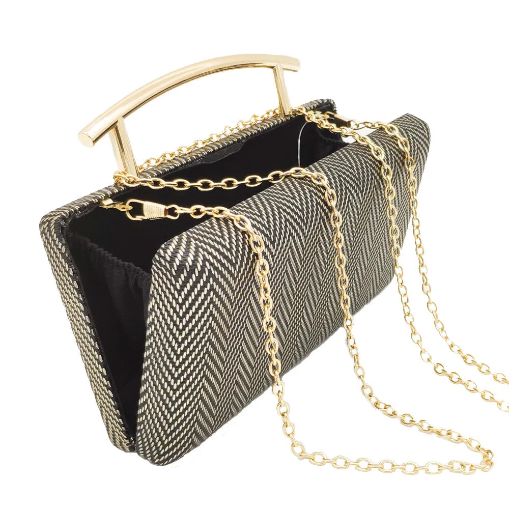 Herringbone Pattern Evening & Day Clutches Handbag