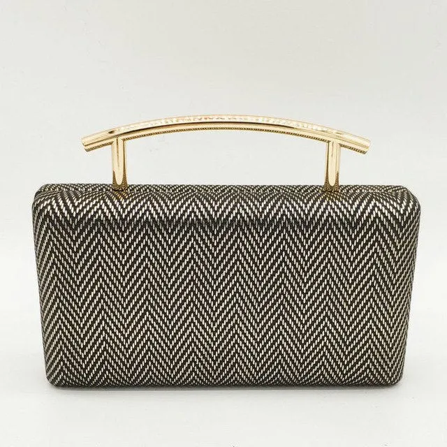 Herringbone Pattern Evening & Day Clutches Handbag