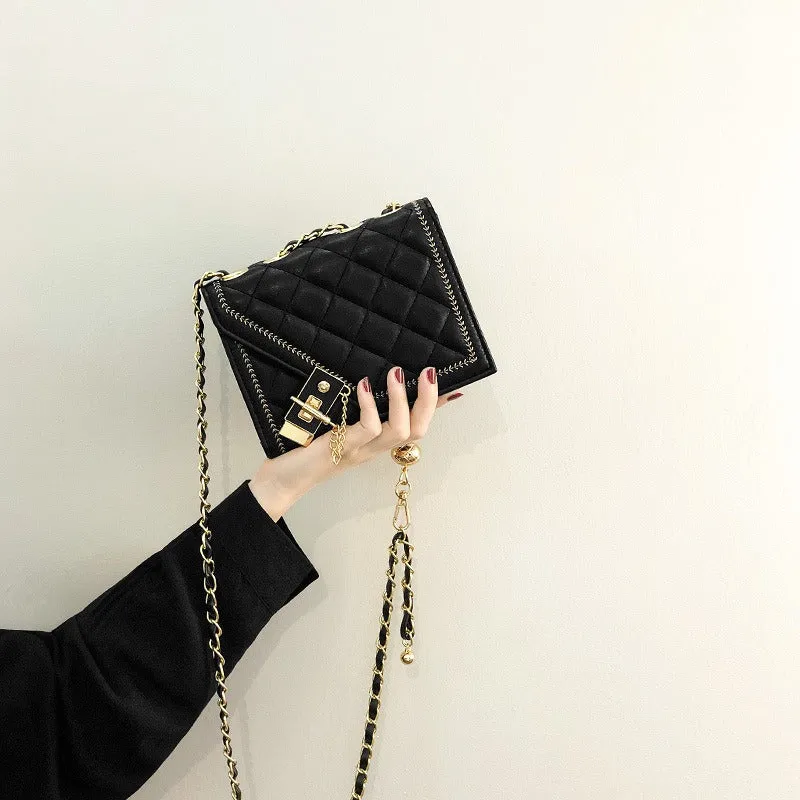 High-end mini bag women's fashion niche ins rhombus chain crossbody bag