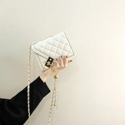 High-end mini bag women's fashion niche ins rhombus chain crossbody bag