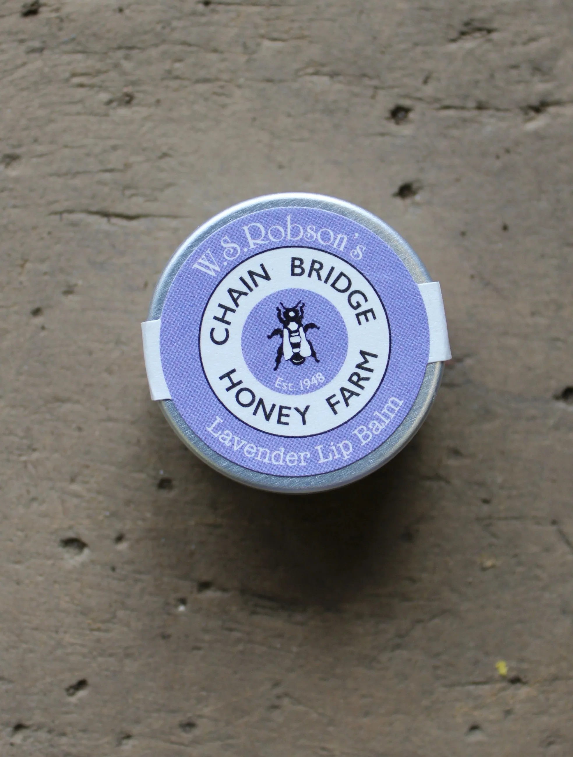 Honey & Beeswax Lip Balm 12g tin - Lavender