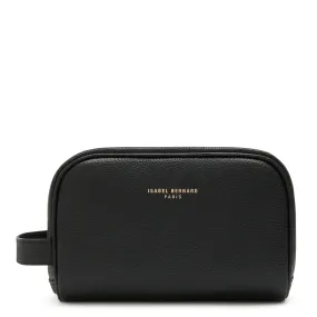 Honoré Blaize black calfskin leather toiletry bag