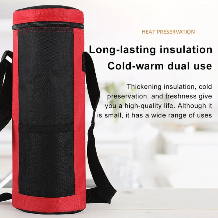 Insulation Pot Cup Set Hot Water Bottle Protective Cover Outdoor Picnic Travel Slung Fresh-keeping Cup Bag, Capacity:1.1 - 2L(Dark Blue)