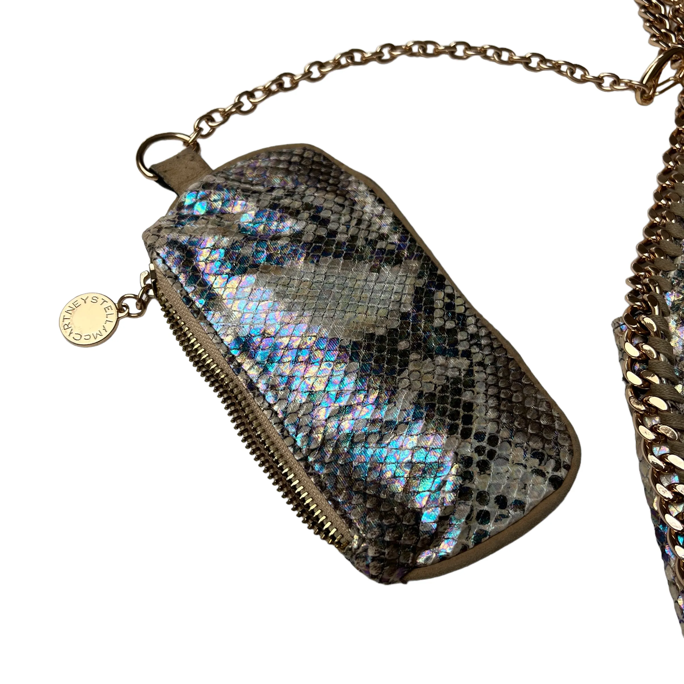 Iridescent Python Embossed Falabella Bag