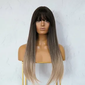 ISHA Brown Ombre Fringe Wig