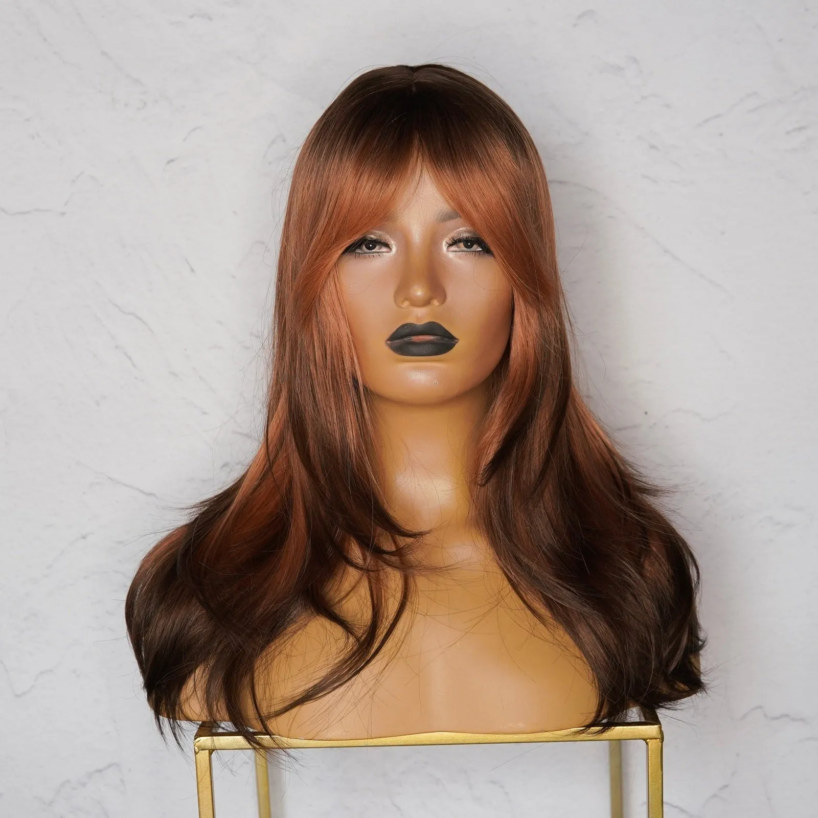 ISLA Ombre Copper Fringe Wig