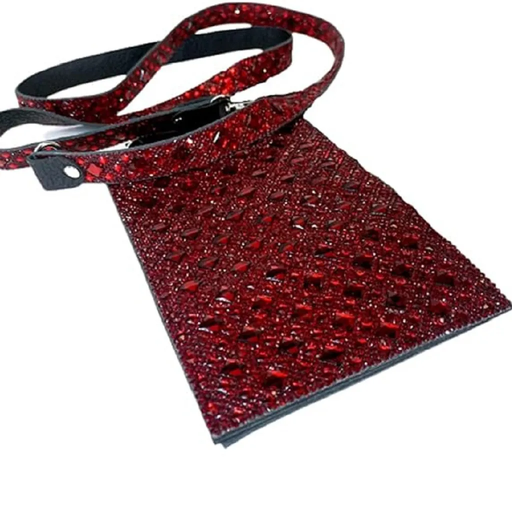 Jacqueline Kent JKBG110.RD Royal Ice Cellphone Crossbody Purse 7 Inches x 4.75 Inches Red Pepper