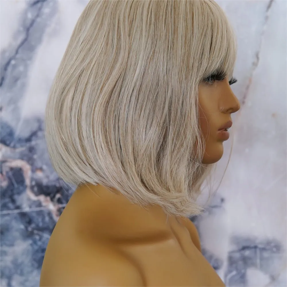 JANET Blonde Bob Fringe Wig