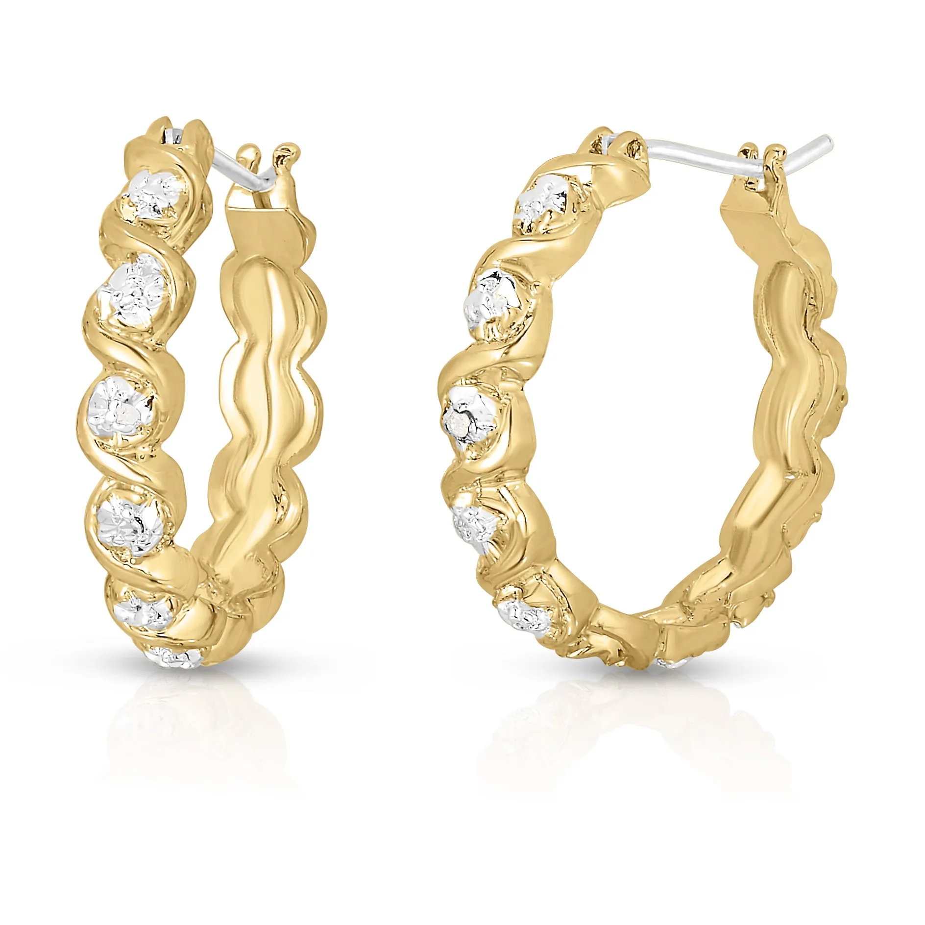 Jeanne Round Hoop Earrings