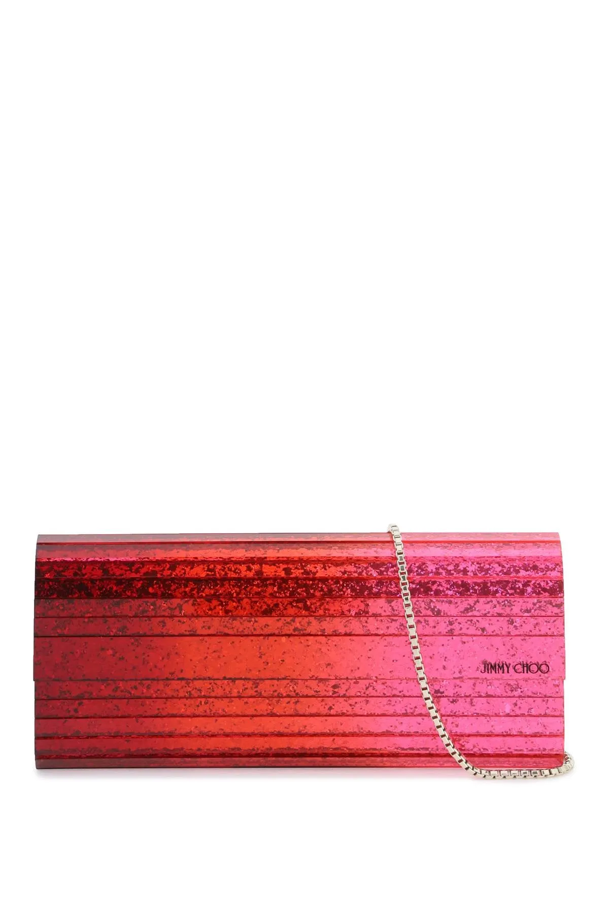 Jimmy choo glitter acrylic sweetie clutch