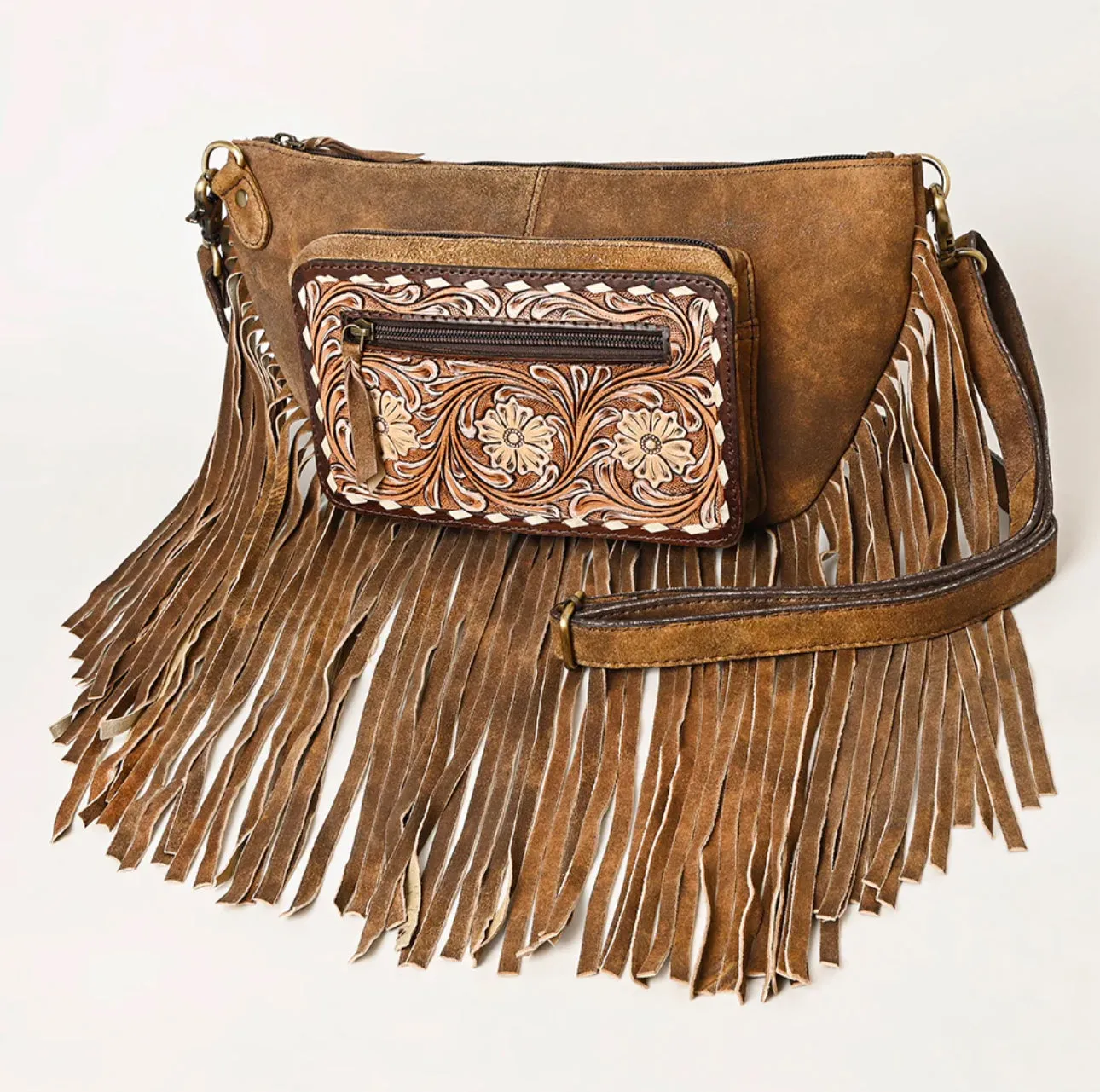 Joelle Leather Fringe Fanny Pack