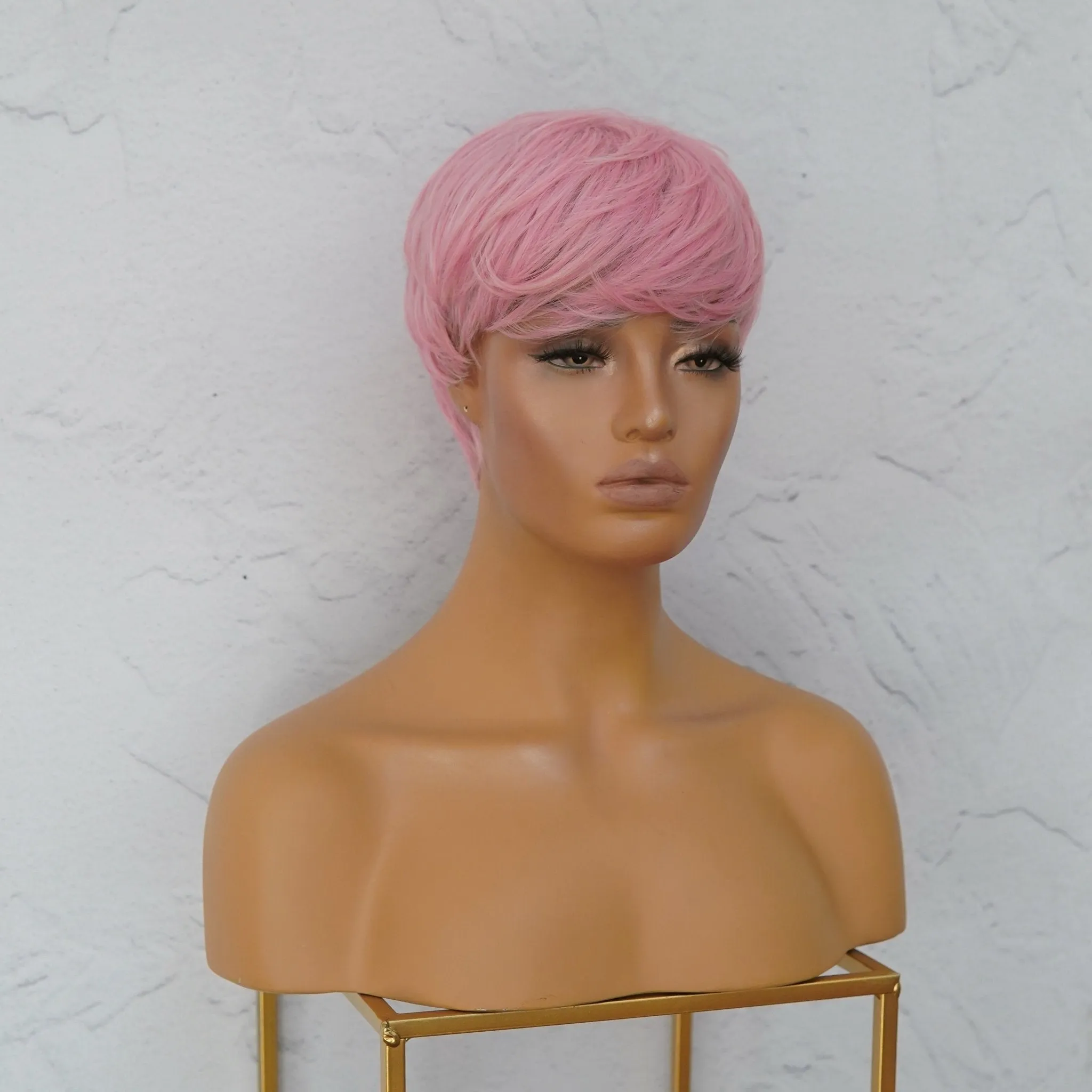 KADEN Pink Fringe Wig