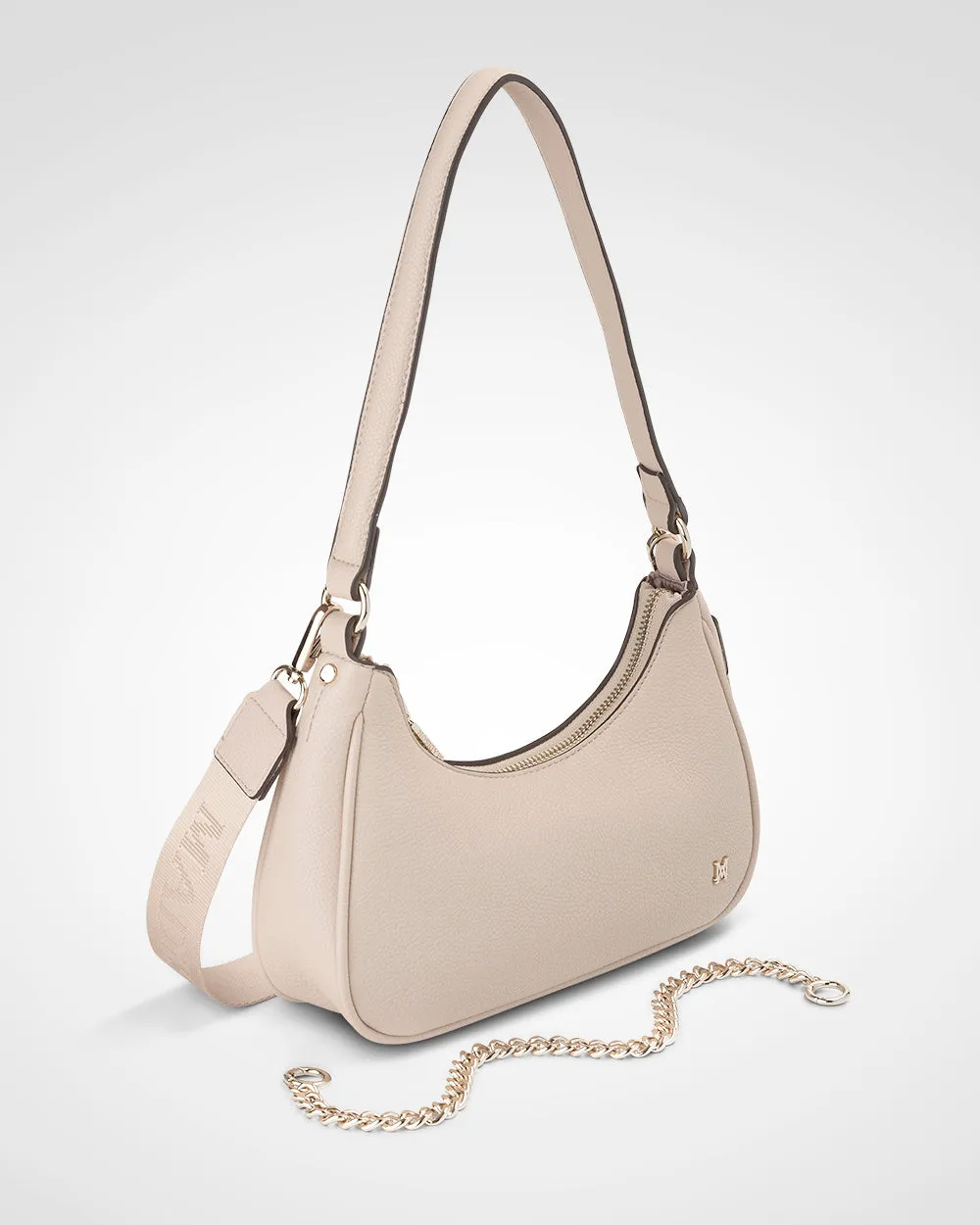 Kaylee Small Shoulder Bag With Chain, Short Strap & Monogram Crossbody