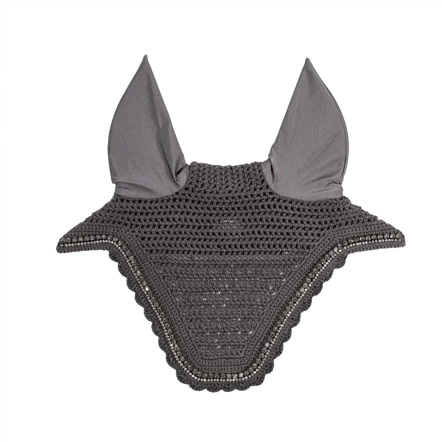 Kentucky Horsewear Wellington Stone and Pearl Fly Veil - Dark Grey