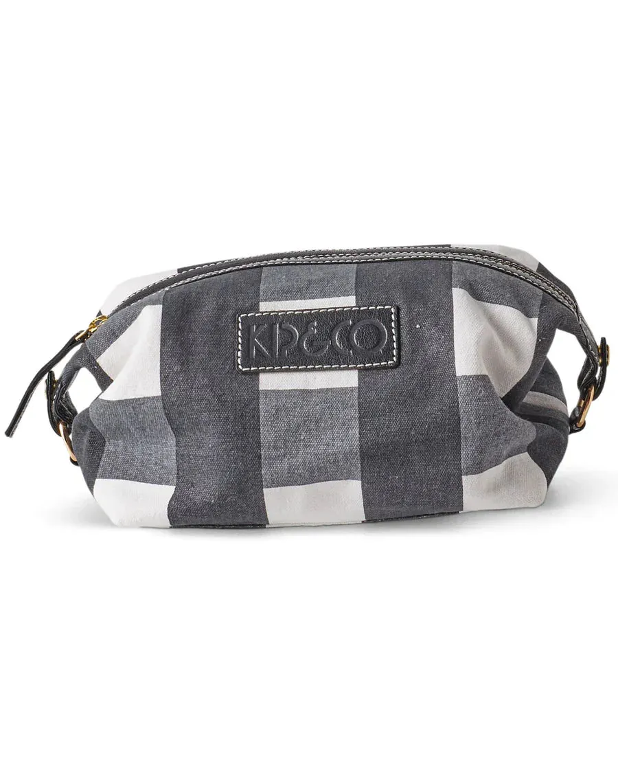 Kip & Co - Toiletry Bag (Black & White Gingham)